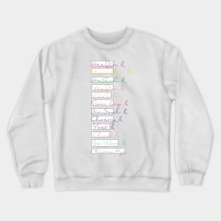 LOOΠΔ OT12 names (w/ squares) Crewneck Sweatshirt